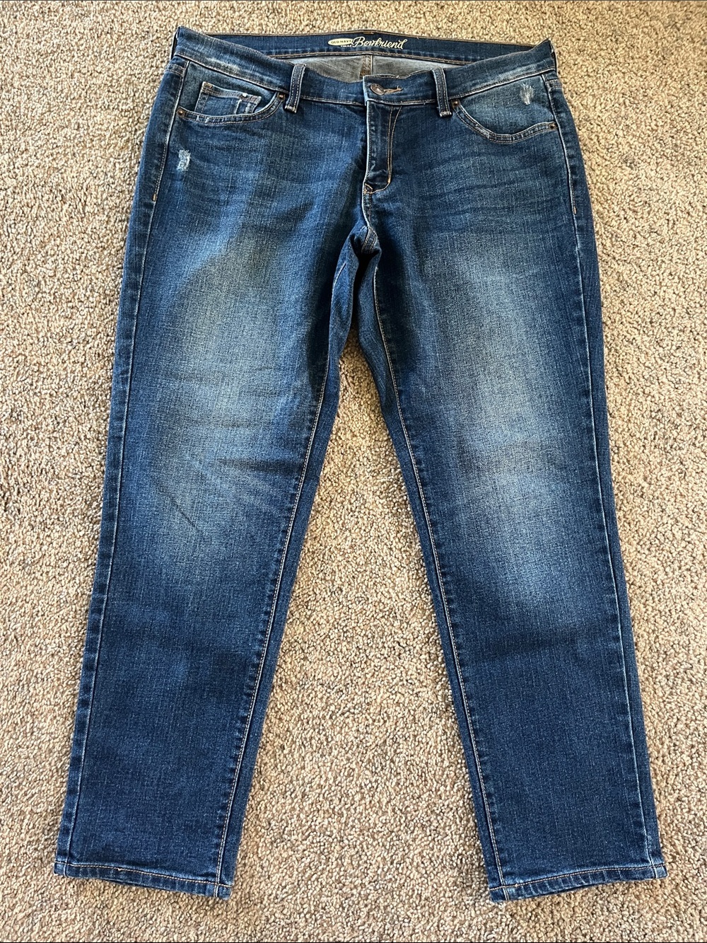 Old Navy Women's Dark Blue Boyfriend Jeans